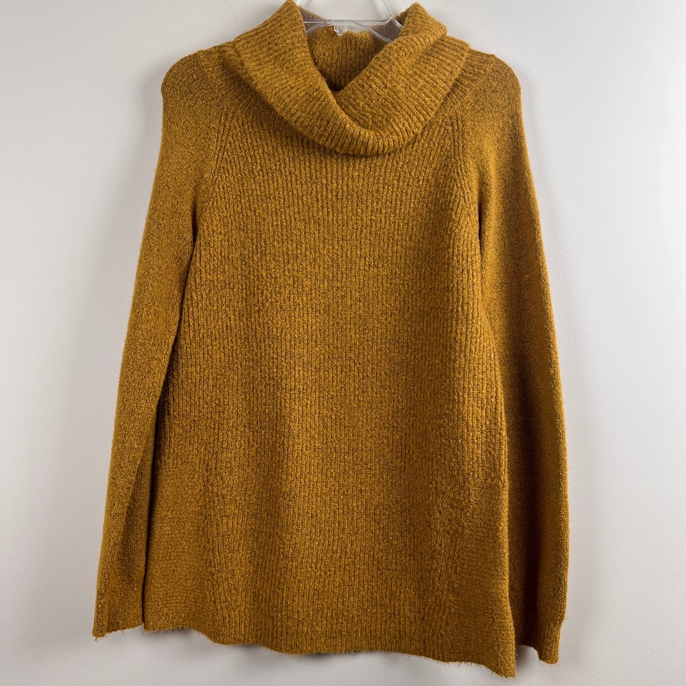 Pink Clover Mustard Cowl Neck Long Sleeve Sweater Women’s Small